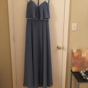 Morilee Dusty Blue Bridesmaid Dress